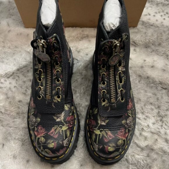 DR. MARTENS SINCLAIR DECAYED ROSES LEATHER PLATFORM BOOTS MSRP$280 Most Beloved - Picture 12 of 16